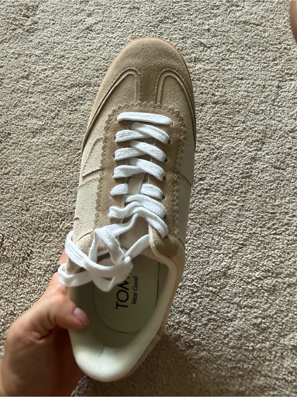 Toms Tan and Cream Sneaker
